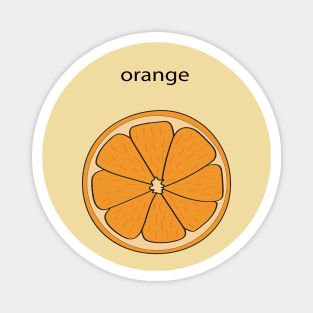 A circle of orange. Magnet
